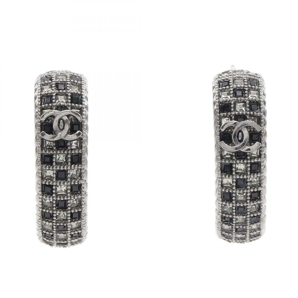 Chanel Cc Logo Earrings Sterling Silver #246728C13B